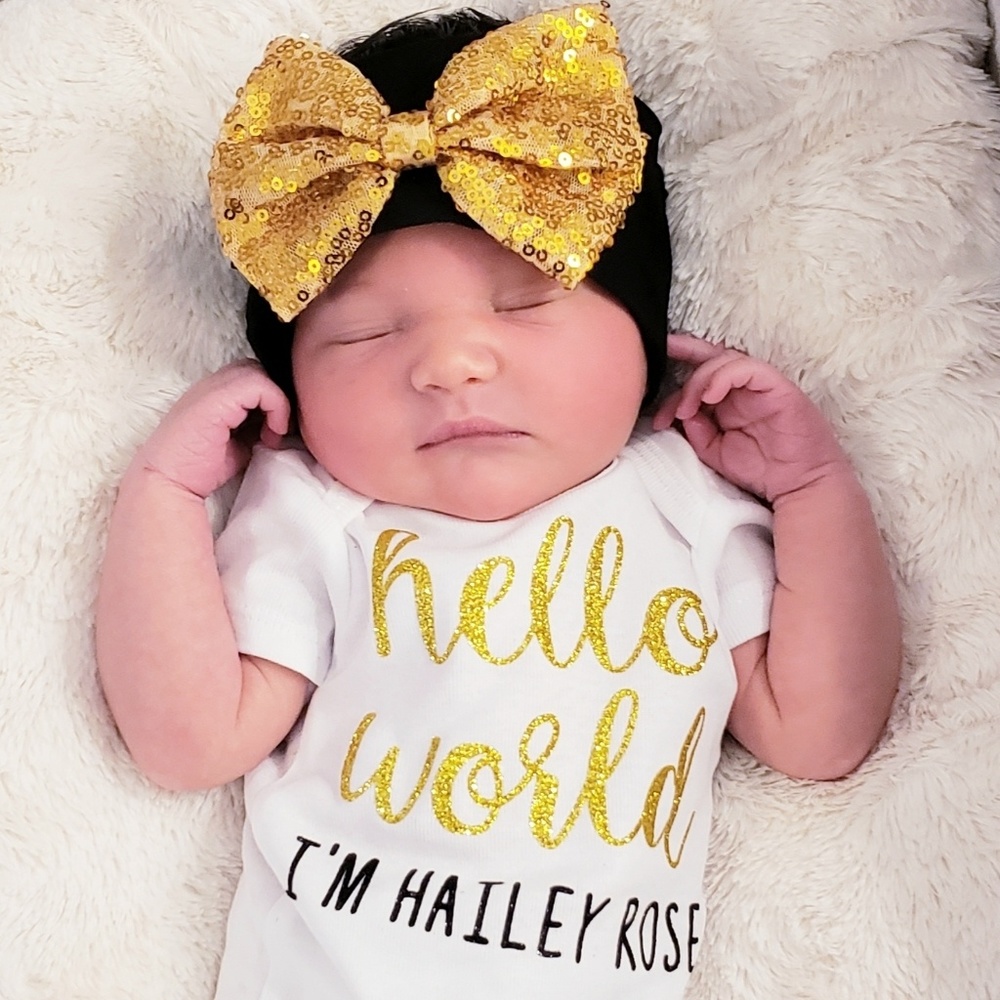 Custom personalized onesie birth announcement